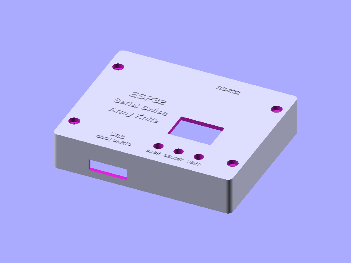 Integral lid underside: closed post holes and bottom-open shell slot